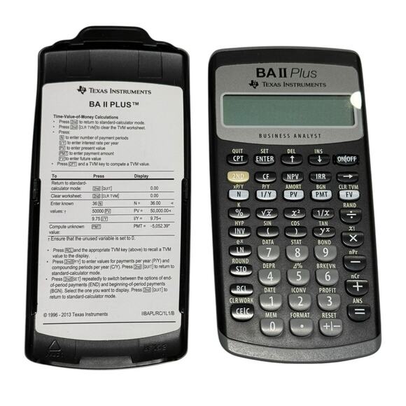 Texas Instruments BA II Plus Financial Calculator Professional Advanced Analyst - Picture 3 of 5